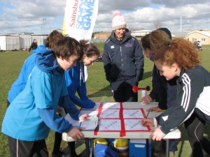 Sports Leaders in charge of the results table.