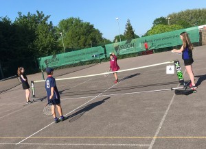 Tennis in the sun at Melbourn Village College