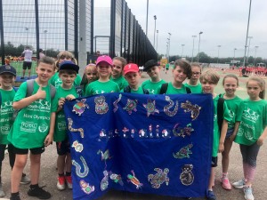 The children from Burrough Green who represented Australia